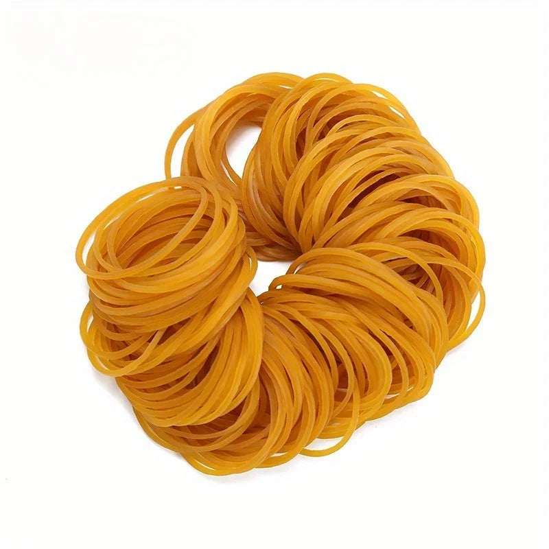 150pcs Synthetic Rubber Yellow Multi-Purpose Elastic Bands, Diameter 38mm, Durable, with Strong Elasticity, for Office