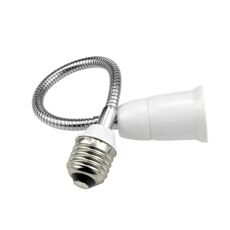 ឧបករណ៍ភ្ជាប់ចង្កៀង LED ទំហំ 20 សង់ទីម៉ែត្រ 30 សង់ទីម៉ែត្រ E26/E27 អាចបត់បែនបាន E26 ទៅ E27 ឧបករណ៍ភ្ជាប់ចង្កៀងសម្រាប់ប្តូរចង្កៀង LED