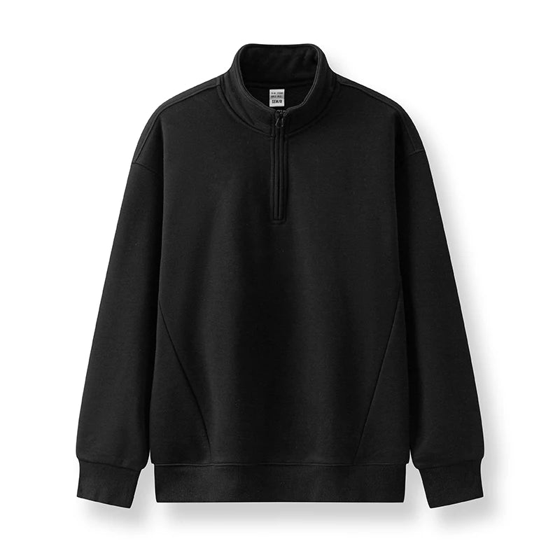 Semir Stand Collar Sweatshirt Unisex Style Soft Touch 2025 Spring Autumn Comfortable Loose Fit Trendy Fashion Pullover Top