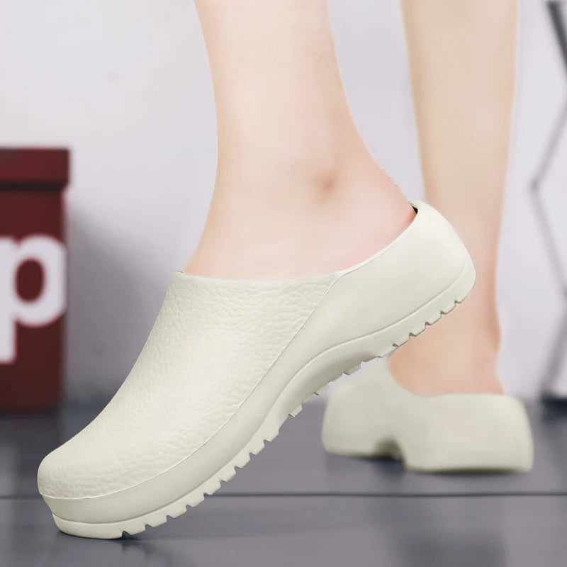 Couple's Chef Shoes Waterproof Anti slip Oil proof Soft Sole Summer Men Women Nurse Shoes Outdoor beache walking Casual Sandlas