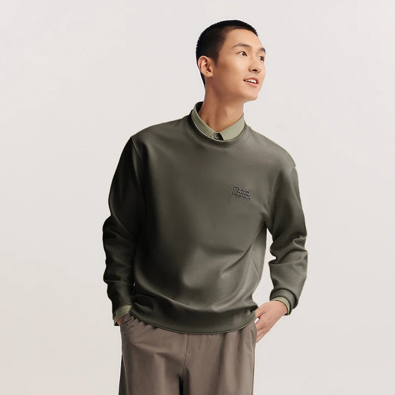 Semir Printed Sweatshirt Soft Texture Men Spring Casual Fashion Comfort Crewneck Trend Cozy New Hoodies 2026