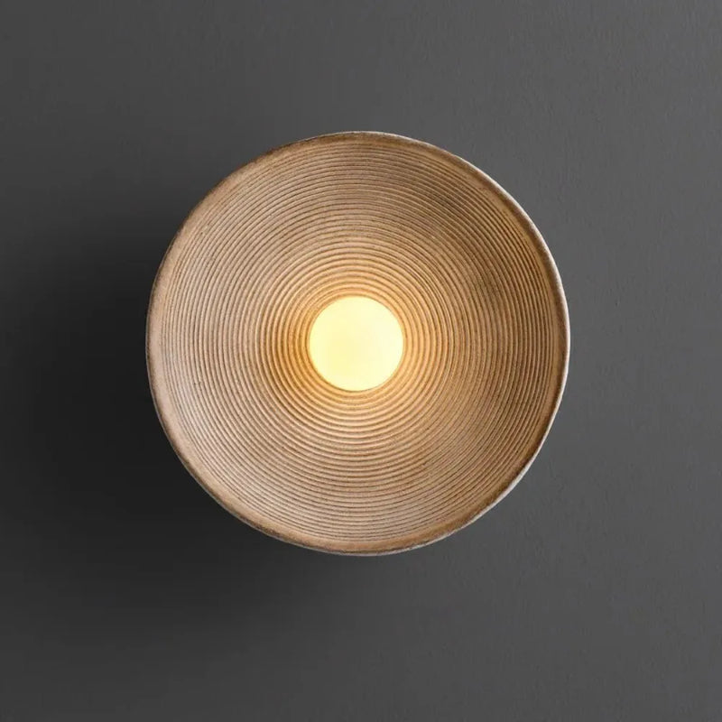 JOYINLED Round Wall Lamp Retro Loft Living Room Bedroom Ceiling Light Home Decoration Glass Resin Corridor Aisle Wall Lights
