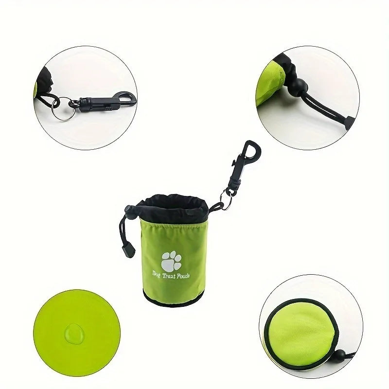 1pc Dog Treat Pouch,Portable& Durable Pet Training Bag Pouch Treat Bag,Drawstring Zipper,Ideal for On-the-Go Snacks,Dog Snacks