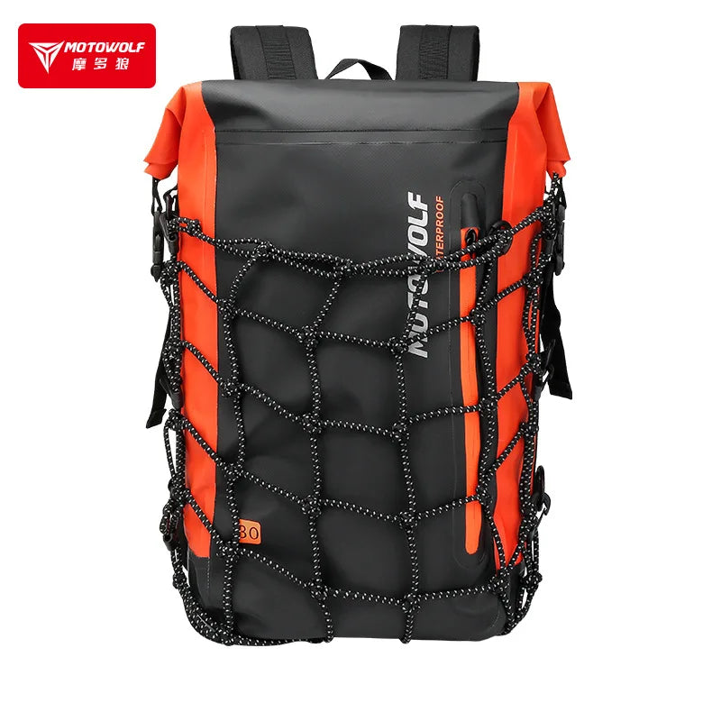 កាបូបស្ពាយម៉ូតូ Motowolf សម្រាប់បុរស និងស្ត្រី កាបូបការពារទឹក កាបូបស្ពាយមួកសុវត្ថិភាពសម្រាប់អ្នកបើកបរ កាបូបធ្វើដំណើរឆ្លុះបញ្ចាំងពីមួកសុវត្ថិភាពសម្រាប់ម៉ូតូ