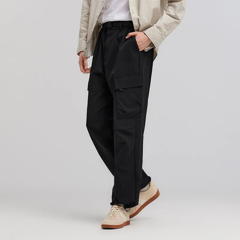 Semir Functional Pants Men Spring Loose Straight Leg Cargo Outdoor Big Pocket Textured Casual Comfortable Long Trousers