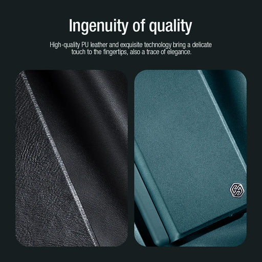 For Samsung Galaxy Z Fold 5 Case NILLKIN Qin Flip Leather Slide Camera Protection Case Kickstand Back Cover With S-Pen Pocket