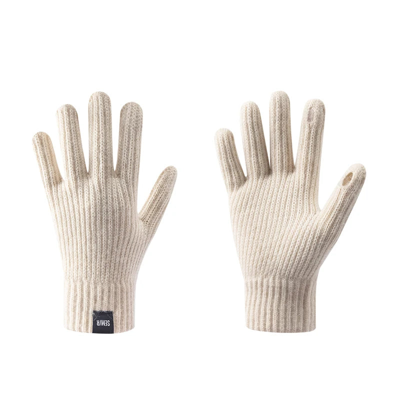 Semir TouchScreen Gloves Knit Men Winter 2025 Handwear Warm Soft Elastic Fleece Comfortable Cycling Casual Couple