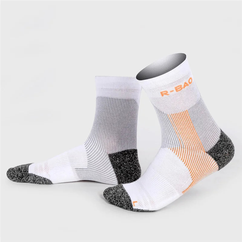 WRELS 1/2/3 Pairs Ankle Socks Cushioned Compression Athletic Socks Men Women Moisture Wicking Anti Odor Gym Travel Running Socks