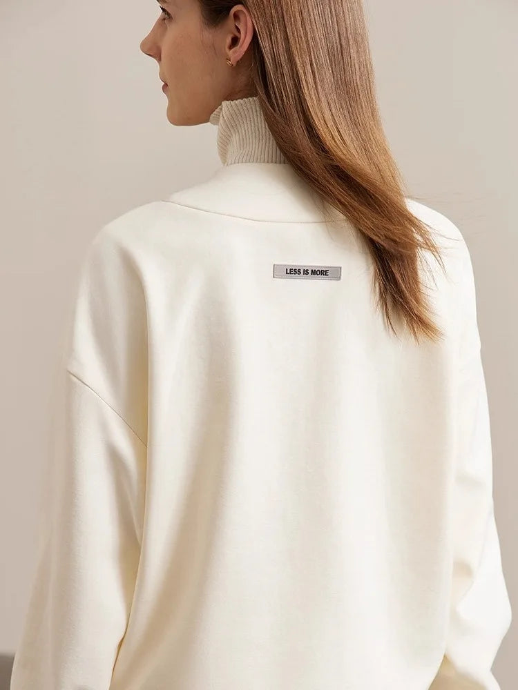 Amii Woman Sweatshirts 2025 Winter New Casual Loose V-neck Long Sleeve Top Women Knitted Versatile Pullover Sweatshirts 12544213