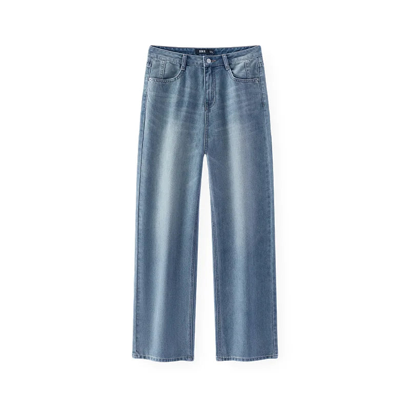 Semir Women Pants Denim Cool Feeling Antibacterial Wide Leg Leg Lengthening Trendy Floor Length 2026 Summer Top