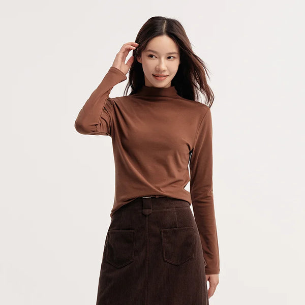 អាវយឺត Semir សម្រាប់នារី ដៃវែង ប្រឆាំងបាក់តេរី ពាក់កណ្ដាលក ស្ដើង រាងមូល ឆ្នាំ២០២៦ អាវទ្រនាប់ សម្រាប់ប្រើប្រចាំថ្ងៃ