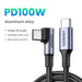 UGREEN 100W USB Type C To USB C Cable For Macbook iPad Samsung Xiaomi PD Fast Charging Charger Cord 5A E-Marker Chip Fast USB C 100W Single Angle CHINA
