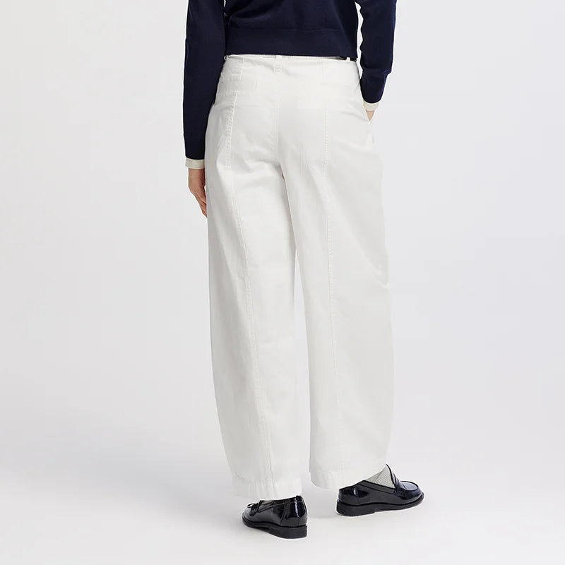 Semir Women Pants Washed Brushed Curved Barrel Leg Elastic Waist Loose Casual Autumn Trousers Daily Wear 2026