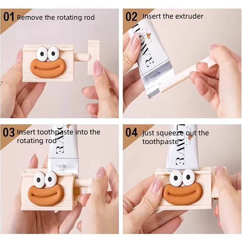 1/2pcs Toothpaste Squeezers, Facial Cleanser Sample Automatic Roller Clamps, Suitable for Home And Travel Use. random color.
