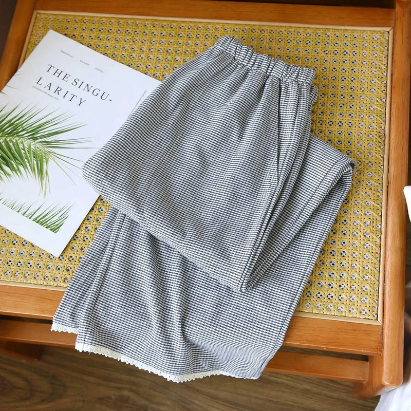 New Lounge Pants for Women Home Wear Trousers Striped Print Bottoms Comfortable Sleepwear Spring Autumn Pajamas Pants Nightwear