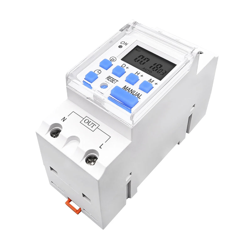 TOMZN New type Din Rail single phase Weekly 7 Days Programmable Digital TIME SWITCH Relay Timer AC 220V 230V 12V 24V 48V 16A