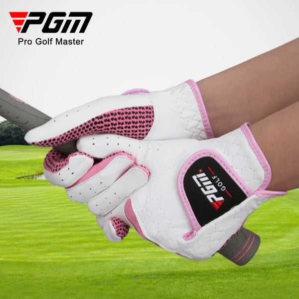 1 Pair Women's Golf Gloves Sports Anti Slip Design ST007