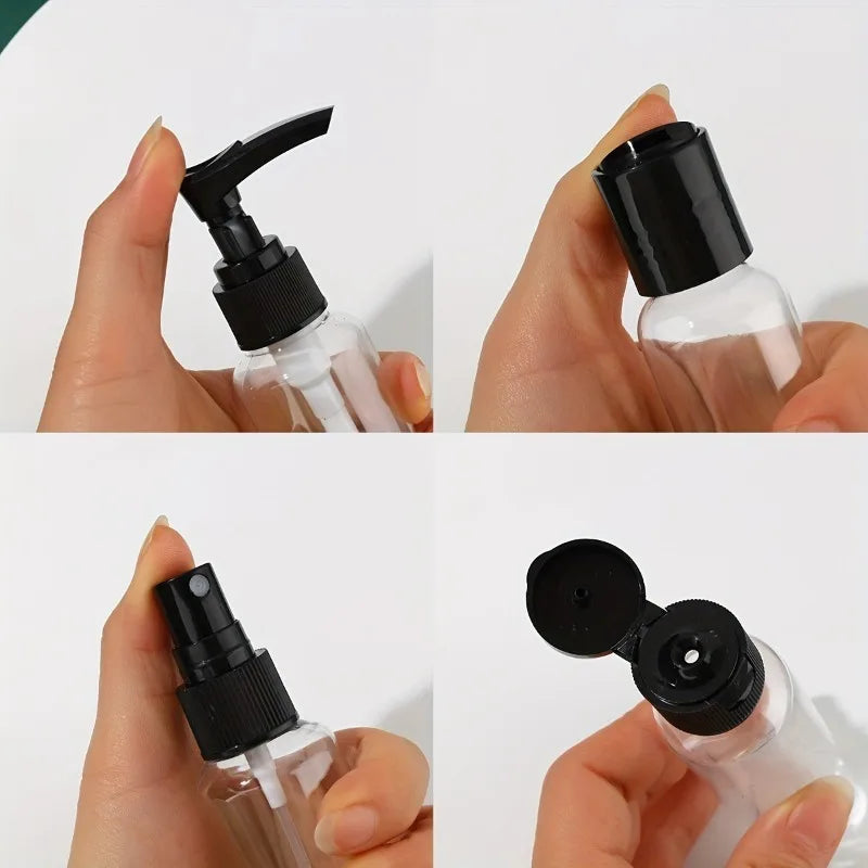 7-piece/set travel distribution bottle cosmetic storage set, portable, is a must-have item for work travel.Tourism bottling set