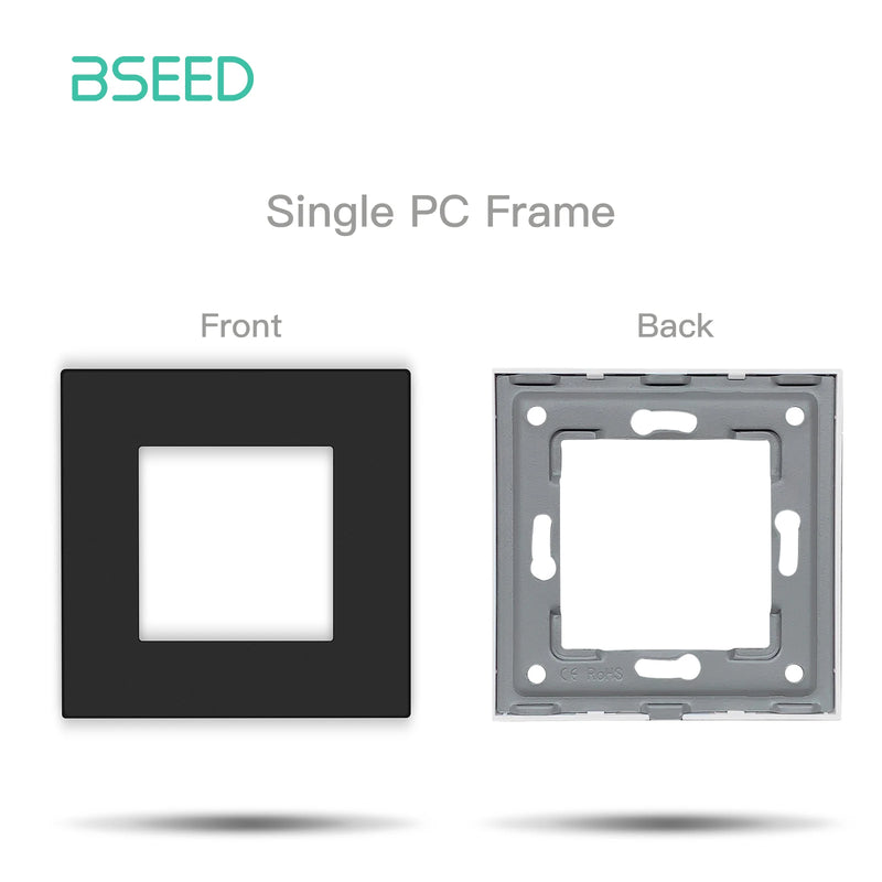 BSEED EU Wall Plastic Panel With Double Internet Socket CAT5 RJ45 ST TV USB Function Parts Power Socket DIY Free Combination