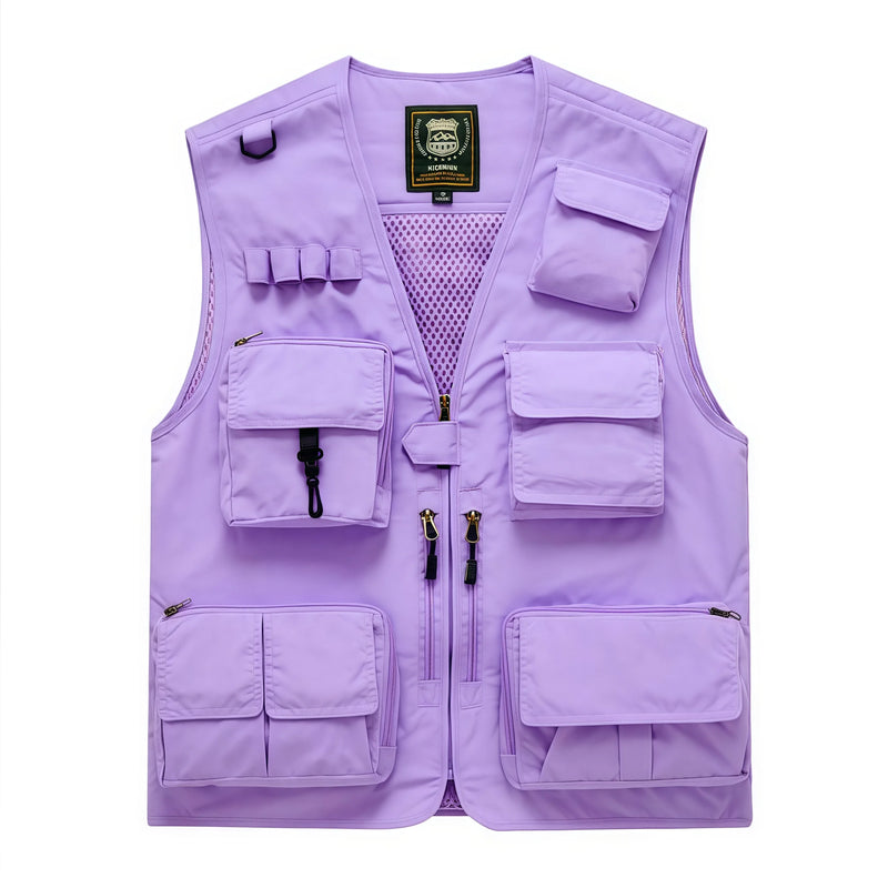 7XL New 15 Colors Multi-Pocket Breathable Outdoor Vest Custom Logo Vest Photography Workwear Vest Summer Reversible
