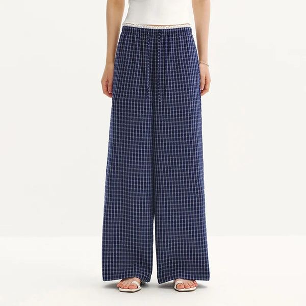 ខោស្ត្រី Semir លំនាំប៉ាក់ឆ្នាំ ២០២៦ ជើងធំទូលាយ រចនាប័ទ្មទីក្រុង ធម្មតាប្រចាំថ្ងៃ ទន់ មានផាសុកភាព ទាន់សម័យ ស្លៀកប្រចាំថ្ងៃ