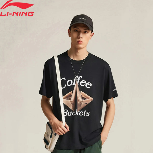 អាវយឺតបាល់បោះបុរស Li-Ning JIMMY BUTLER កប្បាស 100% រលុង ស្រួលដកដង្ហើម អាវក្រៅកីឡា LiNing AHSV405