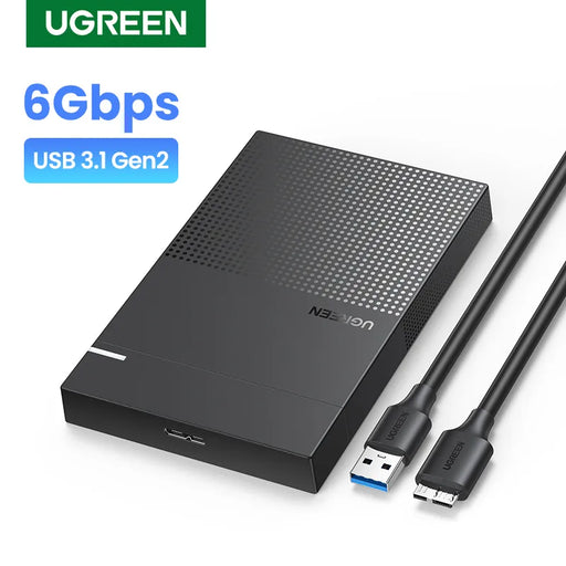 UGREEN HDD Case 2.5" Hard Drive Enclosure USB Type C SATA 5Gbps for SSD HDD 9.5 7mm External Hard Drive Disk Case Support UASP