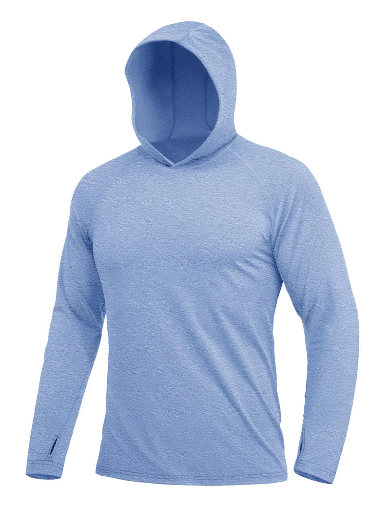 TACVASEN UPF 50+ Sun Protection Hoodie Shirts Men's Long Sleeve T-shirts Lightweight Quick Dry Pullovers Swim Fishing Tee Tops
