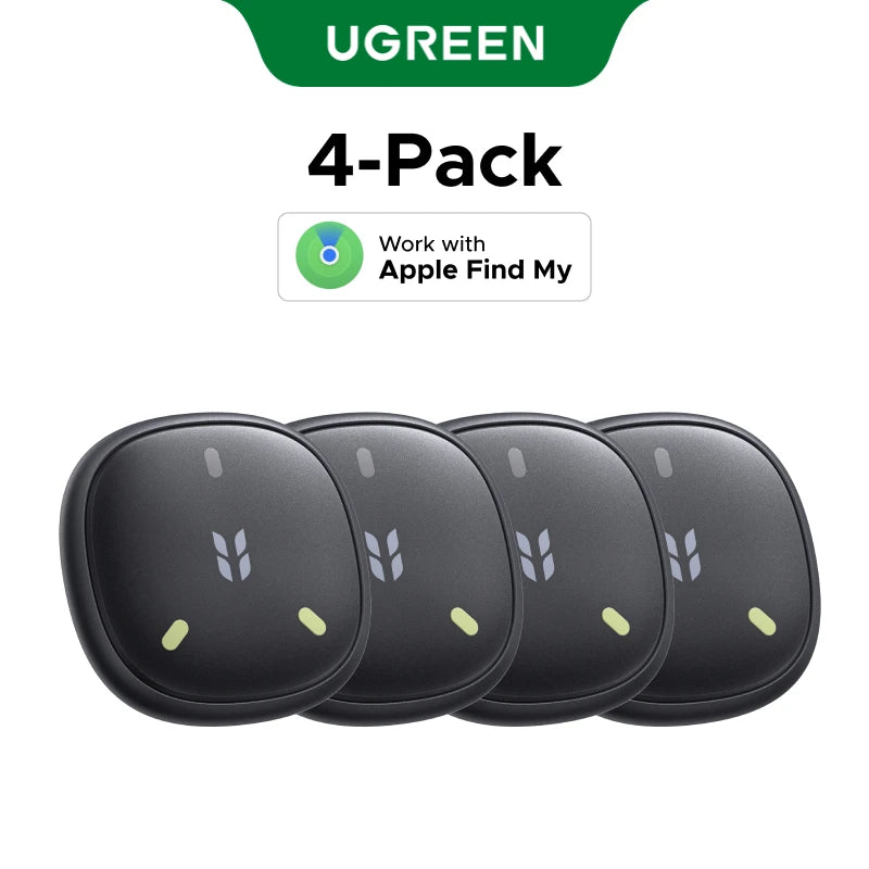 UGREEN FineTrack Mini Smart Tag Finder GPS Tracker for iOS Apple Find My, 5-Year Battery, IP68 Waterproof, Square Design