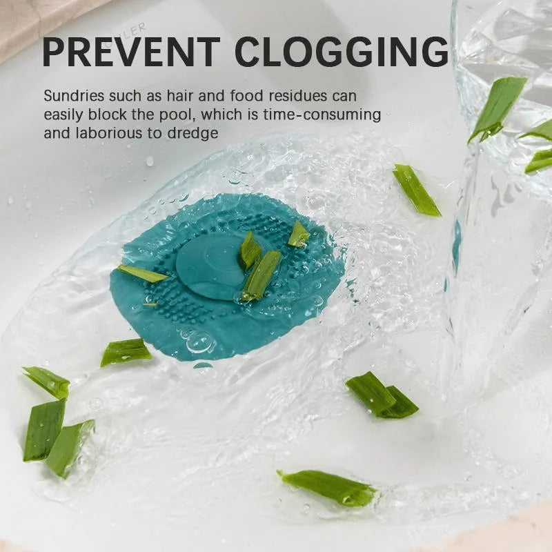 1/2pcs Press‑type floor drain cover Sink Stopper - Keep Kitchen and Bathroom Drains Clean Without Clogs, Kitchen Utensils.