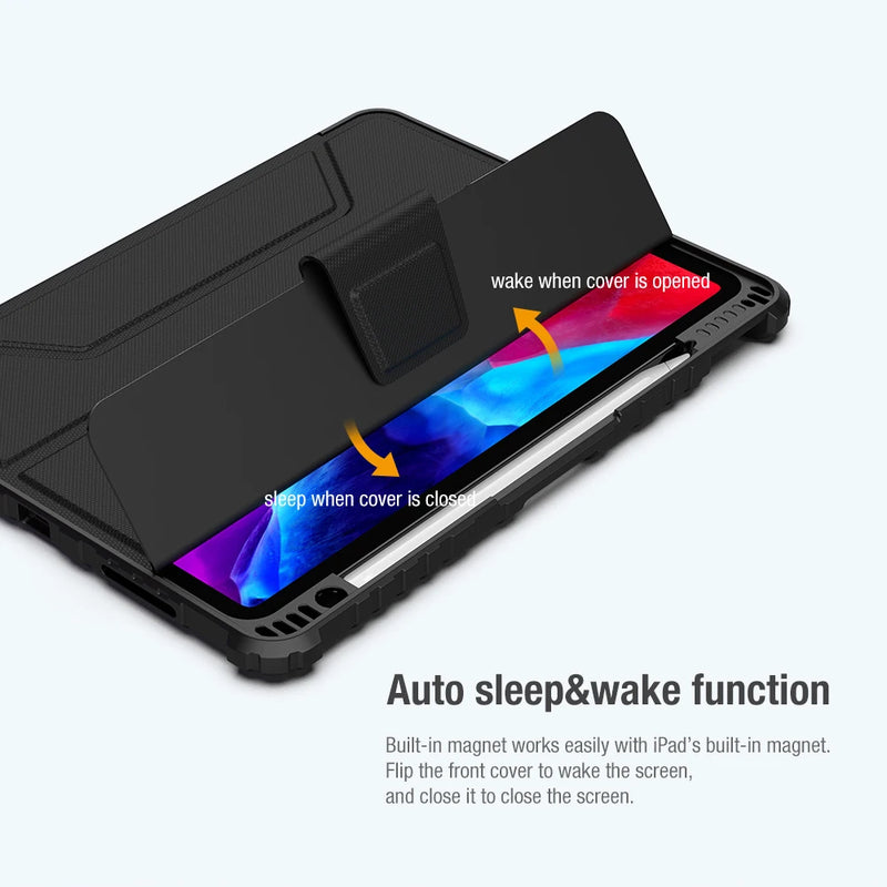 Nillkin For iPad Air 13 2025 Case For iPad Air 11 Pro 11 Lens Protection Folding Cover With Pen Holder For iPad Pro 12.9 inch