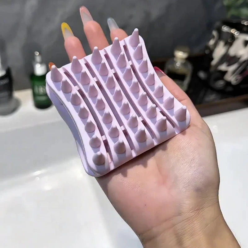 1pc Soft Silicone Wide Tooth Scalp Massage Comb Wet Dry Use Anti Dandruff Itch Relief Hair Washing Massager All Hair Types