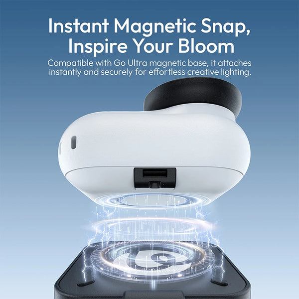 ភ្លើង LED ថត Selfie ម៉ាញេទិកខ្នាតតូច Ulanzi IN07 សម្រាប់ថតវីដេអូ Go Ultra 5600K ជាមួយវីសបង្វិល 180 ដឺក្រេ 1/4 អ៊ីញ