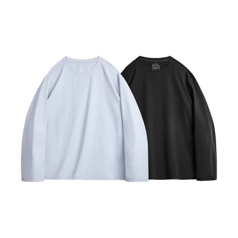 អាវយឺតដៃវែង Maden Casual 7A ប្រឆាំងបាក់តេរី ស្ងួតរហ័ស សម្រាប់បុរស រដូវផ្ការីក ត្រជាក់ ស្រួល មានខ្យល់ចេញចូល ក រាងមូល អាវយឺតស្រទាប់ៗ