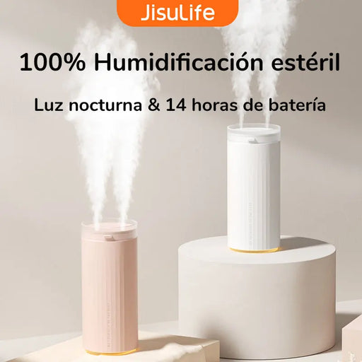 JISULIFE Small Humidifiers 500ml Desk Humidifier Night Light Function Quiet Operation Electric Aroma Diffuser Air Car Humidifier