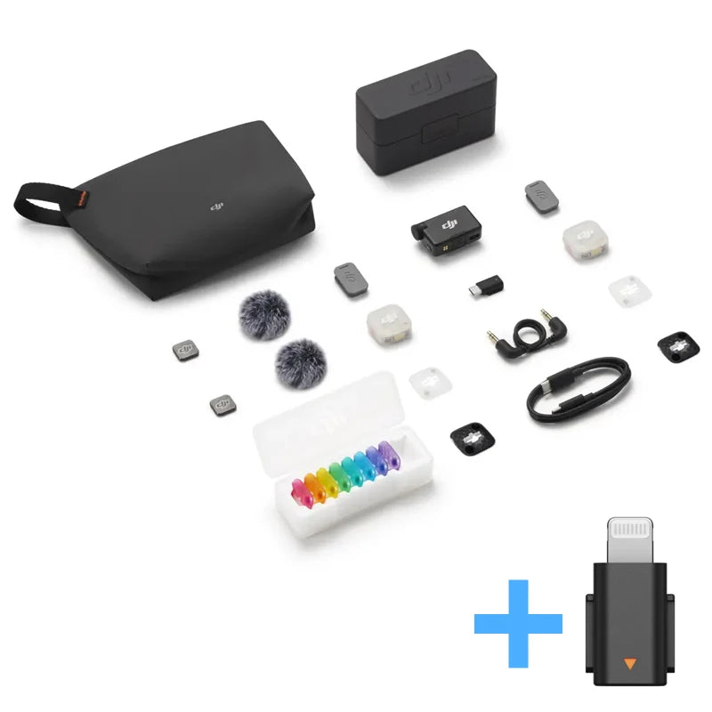 DJI Mic Mini 2S Wireless Microphone 28-Hour Internal Storage, 32-bit Float Internal Recording Two-Level Al Noise Canceling