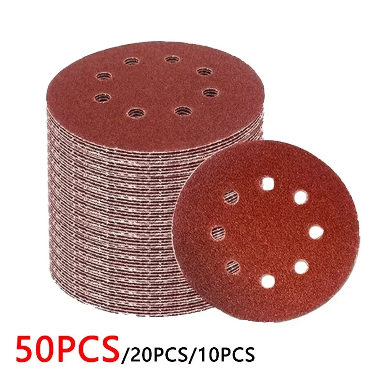 8 Hole 125mm Sandpaper Woodworking Metal Grinding Disc Abrasive Polishing Tool 40/1000 Grit Sanding Discs