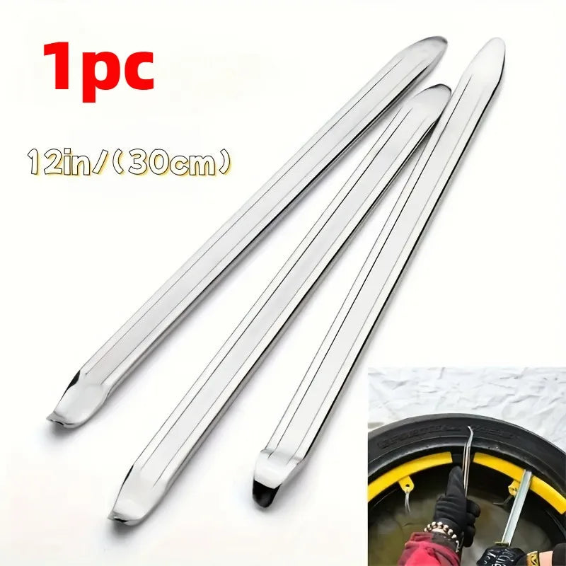 1pc Steel Tire Lever Tool,Suitable for Bicycle,Motorcycle Replacement,Anti-Rust Coating,Universal Tire Repair Essential Tool.