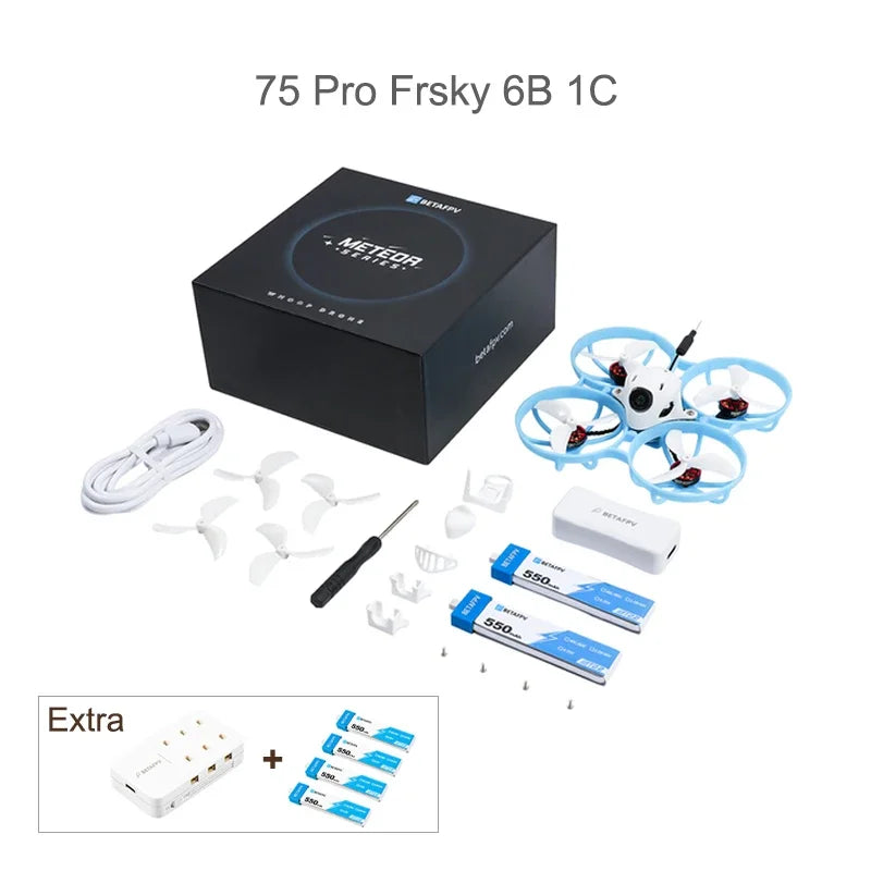 ដ្រូន RC BETAFPV Meteor75 Pro Brushless Whoop Quadcopter ខ្នាតតូចឆ្លាតវៃ FPV ឆ្នាំ ២០២៦