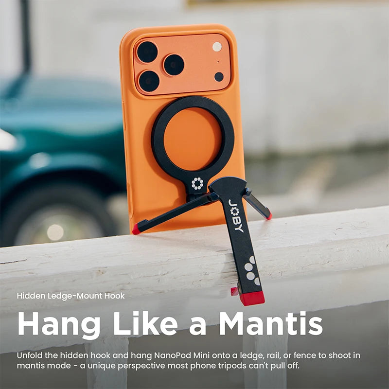 ជើងកាមេរ៉ាម៉ាញេទិក JOBY NanoPod Mini NP01 សម្រាប់ទូរស័ព្ទ Iphone 17 16 15 ជាមួយវីស 1/4" ជើងកាមេរ៉ា Mantis សម្រាប់ថតវីដេអូ Vlog ក្រៅផ្ទះ