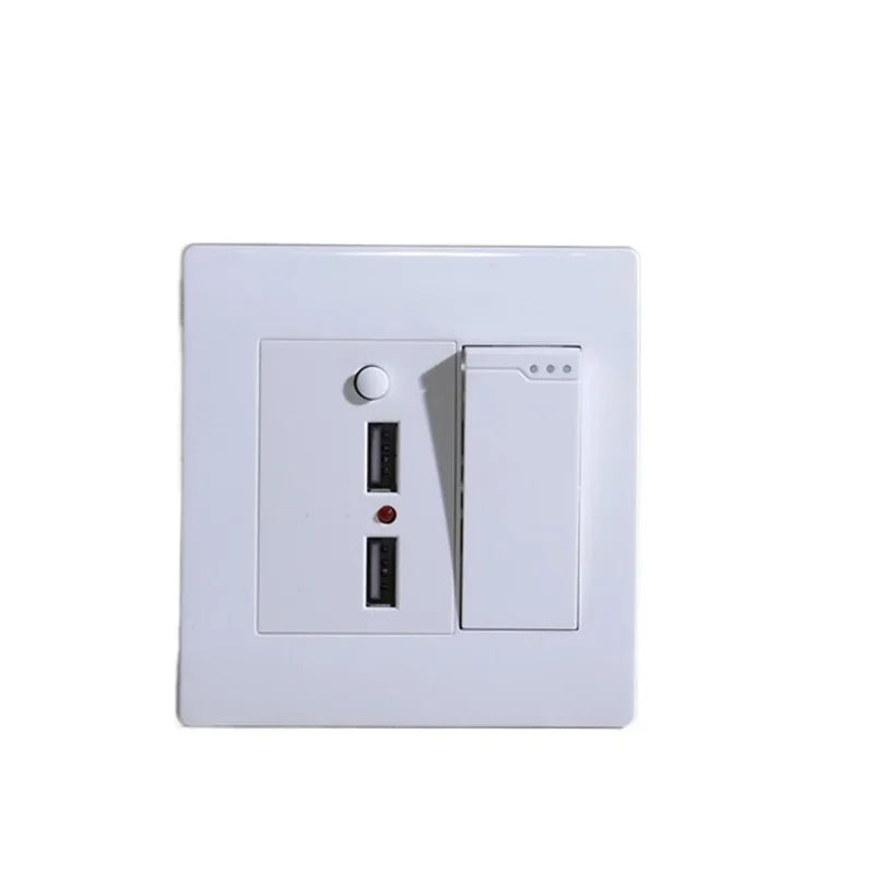 Depoguye Universal USB wall socket with light switch, 2.1A dual USB phone charging port, switch control socket  AC110V -250V