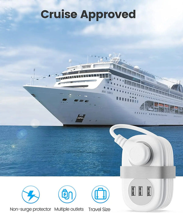 ORICO Electrical Power Strip 2 AC Outlets 2 USB Port 1 Type C Multitap Socket Extension Cord Fast Charging Network Filter Travel