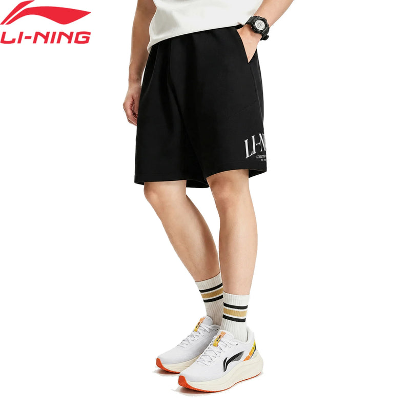 ខោខ្លីបុរស Li-Ning ស្ទីលកីឡា LN COOL 54% កប្បាស 46% ប៉ូលីអេស្ទ័រ រលុង ទន់ ស្រួល បាតលីនីងធម្មតា AKSW195