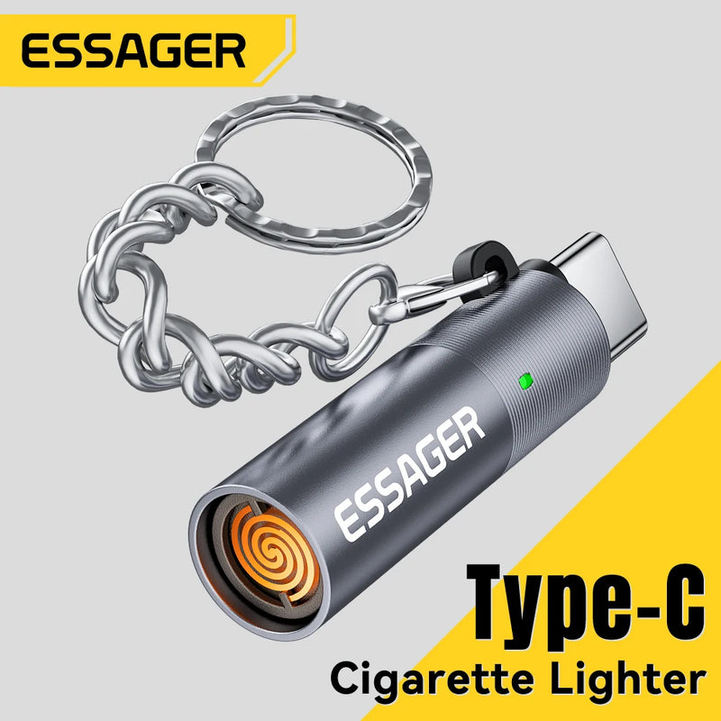 Essager TypeC Mini Cigarette Lighter Tungsten Wire Blowing Safety and Energy Saving Without Charging Can Be Carried On The Plane