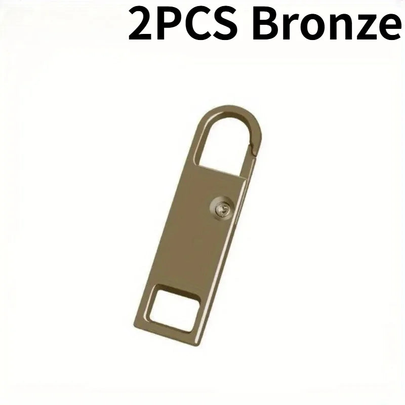 2pcs Detachable Zipper Pull, Replacement Zipper Accs For Jeans & Backpack, Sewing Tools.Replace zipper components