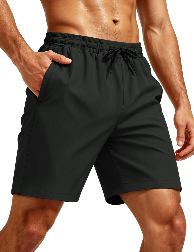 TACVASEN Men's Athletic Running 7 Inch Shorts Quick Dry Workout Gym Shorts With Pockets Performance Sports Bottoms Hiking Men