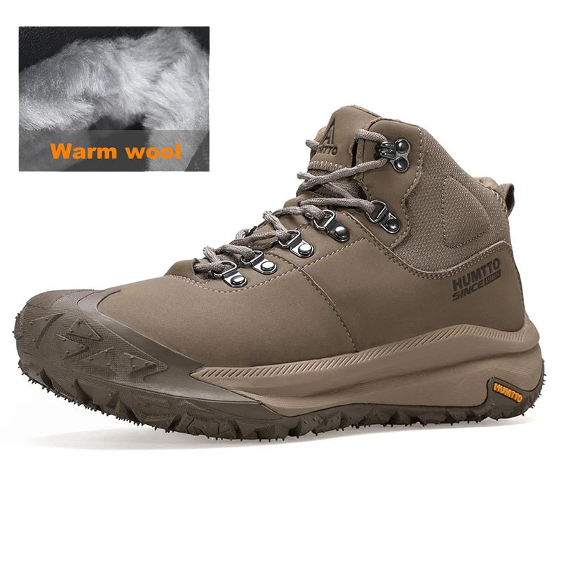 HUMTTO Outdoor Snow Men's Sports Shoes Warm Hiking Shoes for Men Winter Camping Trekking Boots Non-slip Safety Work Sneakers Man