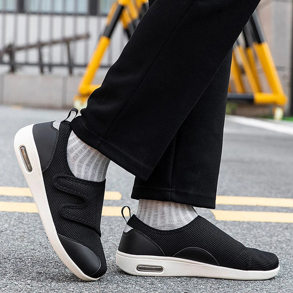 Adjustable Open Elderly Shoes For Swollen Diabetic Shoes Foot Fat Wide Hallux Valgus Bunion Orthopedics Thumb Eversion Men Women