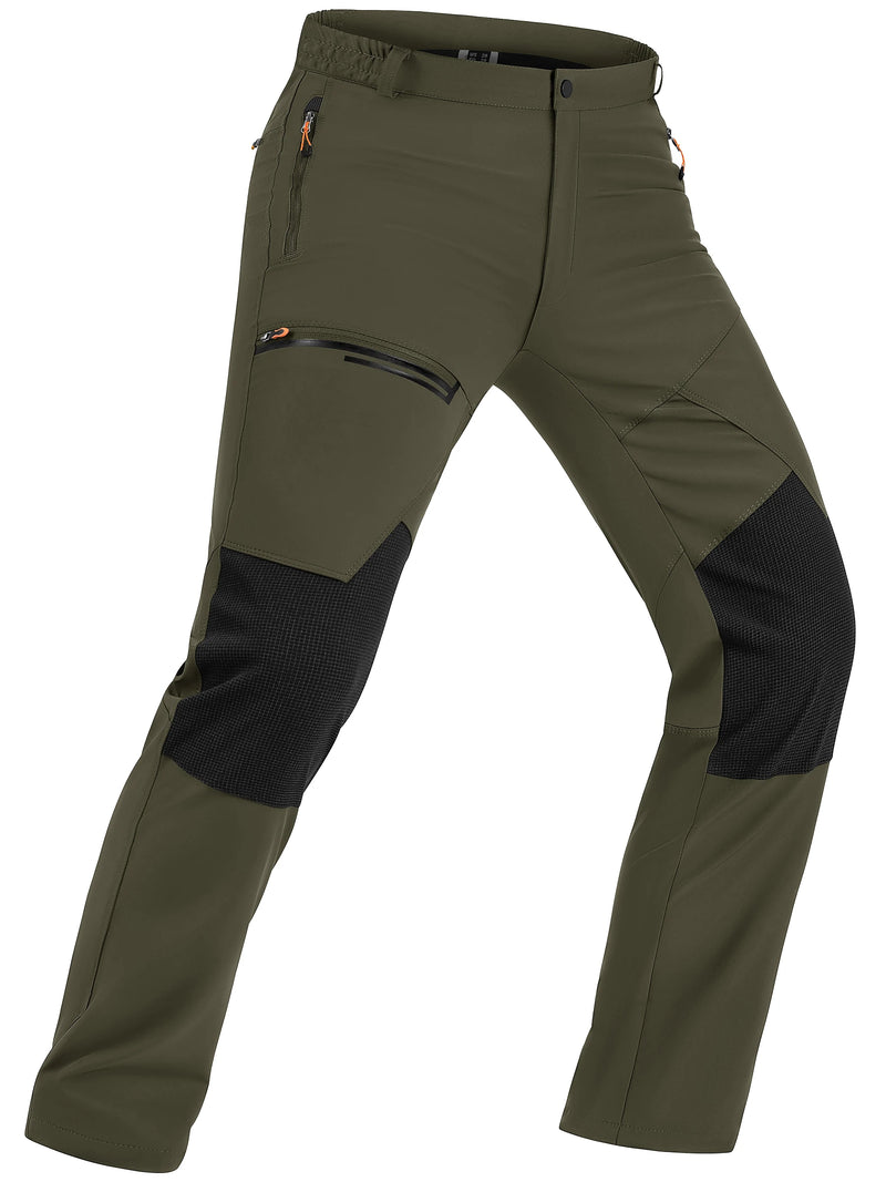 TACVASEN Men's Waterproof Trousers Lightweight Quick Dry Outdoor Work Pants Stretch Windproof Comfort Pants With 4 Pockets