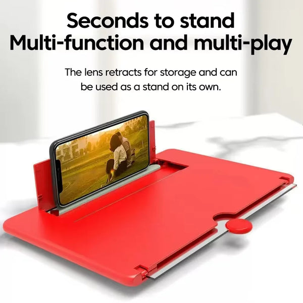 12Inch Cell Phone Screen Amplifier Mobile Phone Holder Mobile Phone HD Portable Phone Screen Video Magnifier Stand Bracket